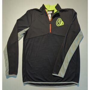 Baltimore Orioles O's Long Sleeve 1/4 Zip Knit Pullover Youth XL (18/20) Black